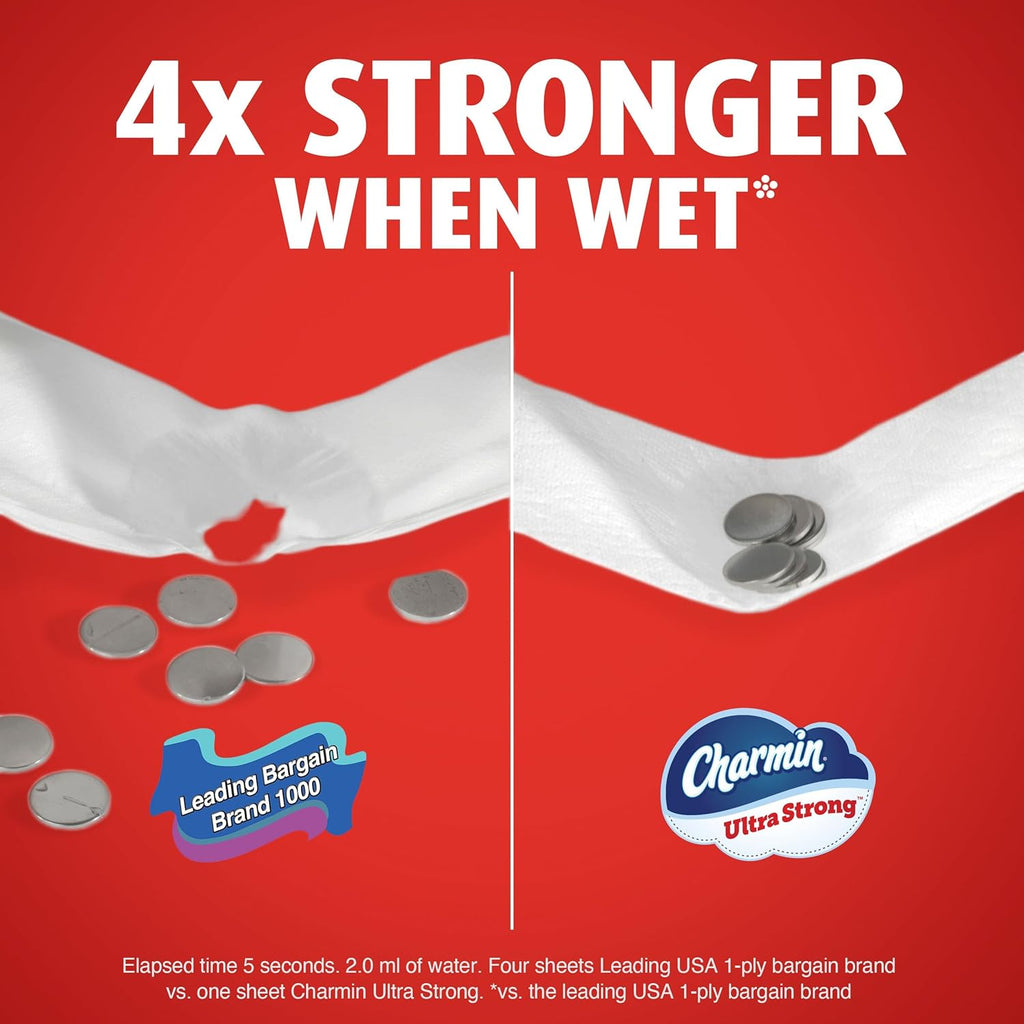 Ultra Strong Toilet Paper, 6 Mega = 24 Regular Rolls, 2-Ply, White