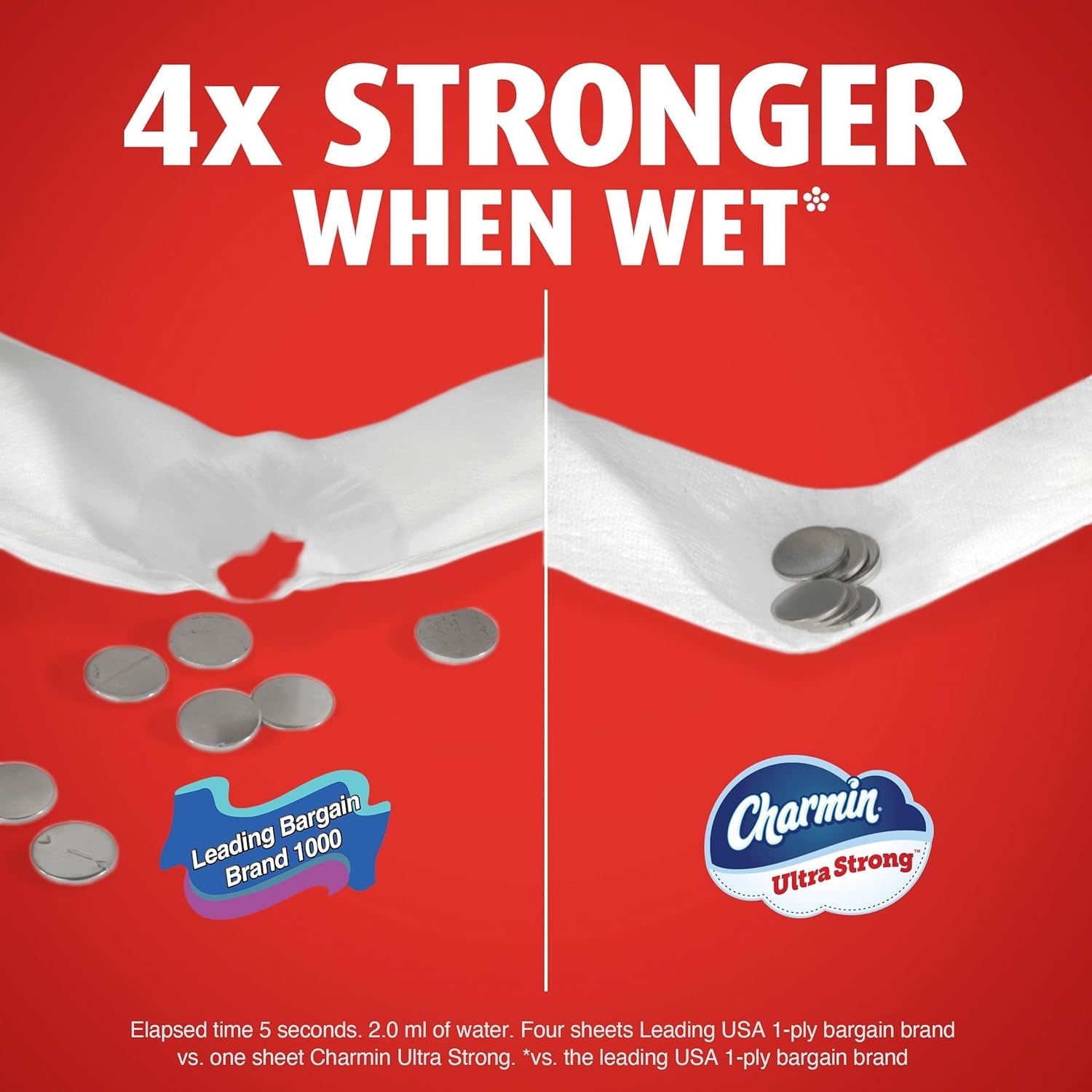 Ultra Strong Toilet Paper, 6 Mega = 24 Regular Rolls, 2-Ply, White