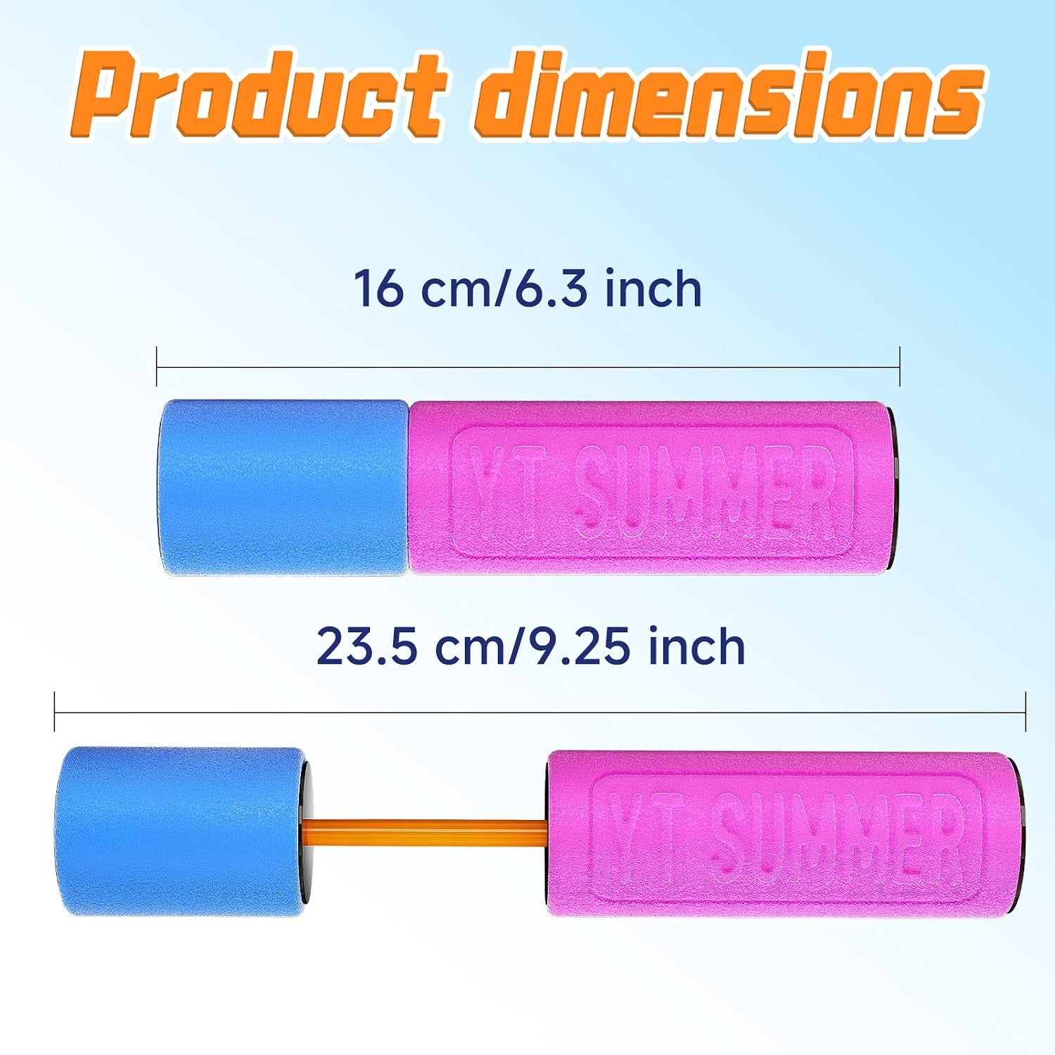 Water Guns for Kids Adults Toddler, High-Capacity Foam Squirt Gun Toy, Summer Fun Water Toys for Pool Outdoor Beach Games, Water Blaster for Ages 4-8 8-12 Boys Backyard Party Play (6.3" 6PCS)