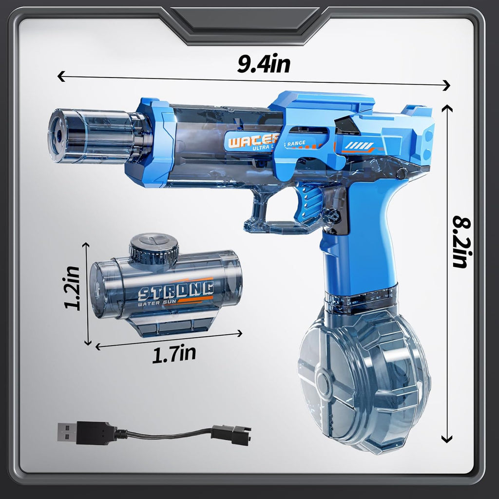 Electric Water Guns for Kids, Water Blaster Squirt Guns with Flashing Muzzle,Range up to 32Ft, Summer Outdoor Beach Swimming Pool Party Toys, Gift for Kids Age 8 9 10 11 12 Years Old Boys