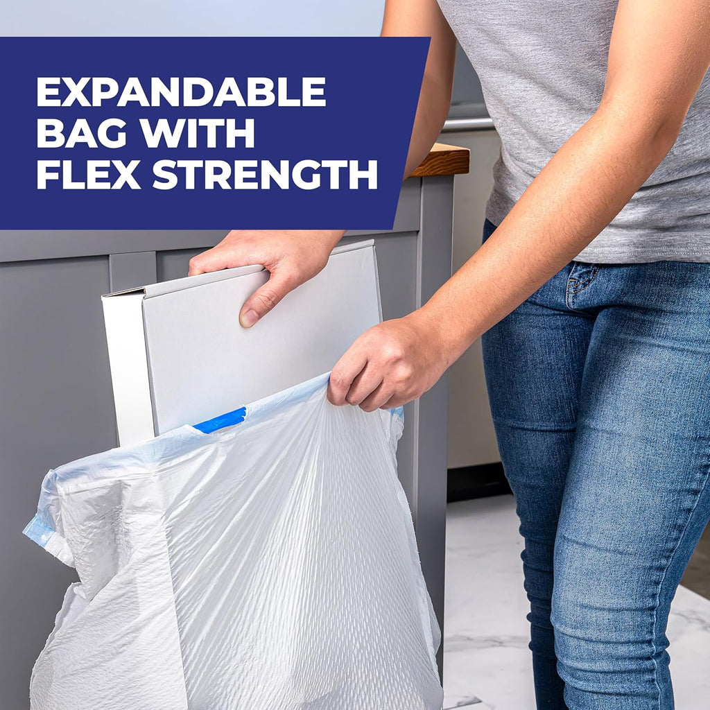 Ultra Strong 13 Gallon Trash Bags, Tall Kitchen Trash Bags 13 Gallon Size, Resist Leaks, Punctures, and Rips, Continuous Odor Control, White, Fabuloso Lavender Scent, 80 Bags