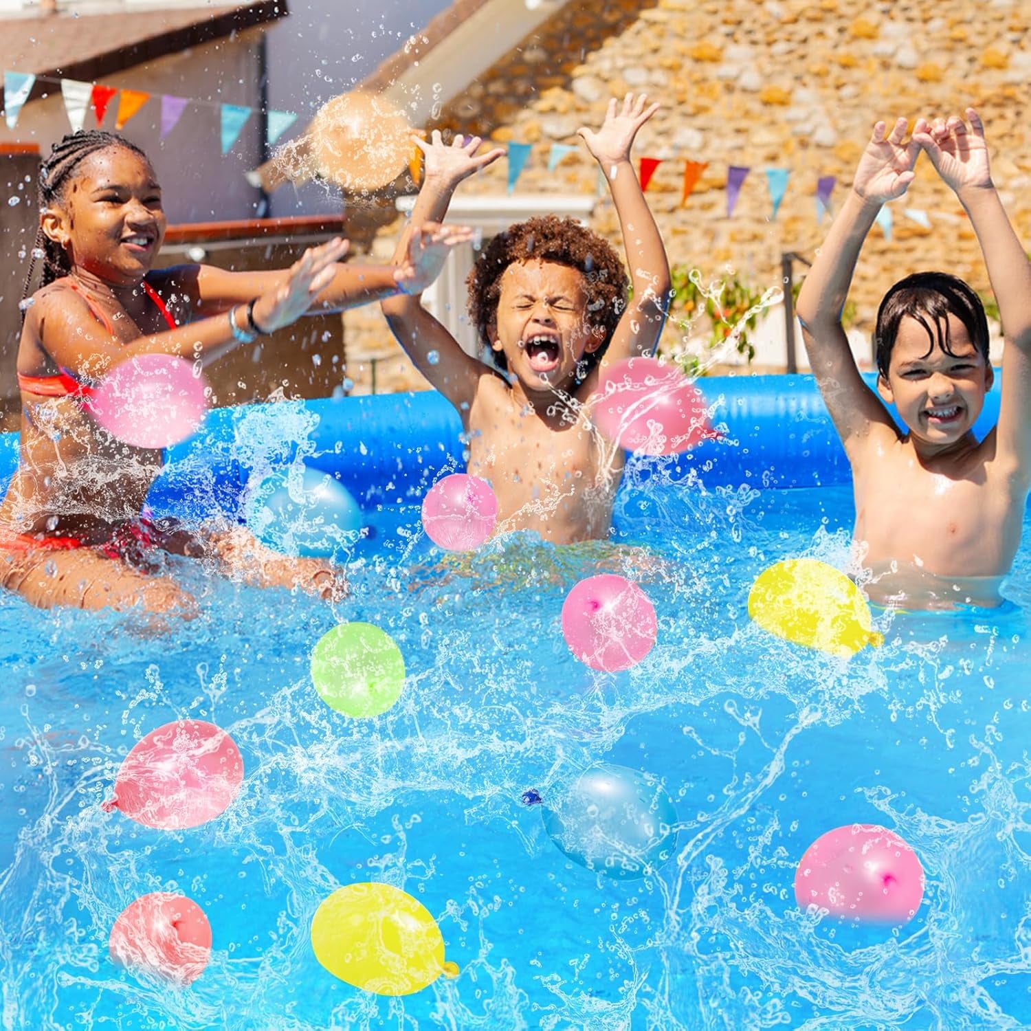 2000 Pack Water Balloons with Refill Kits, Latex Water Bomb Balloons Fight Games - Summer Fun for Adults