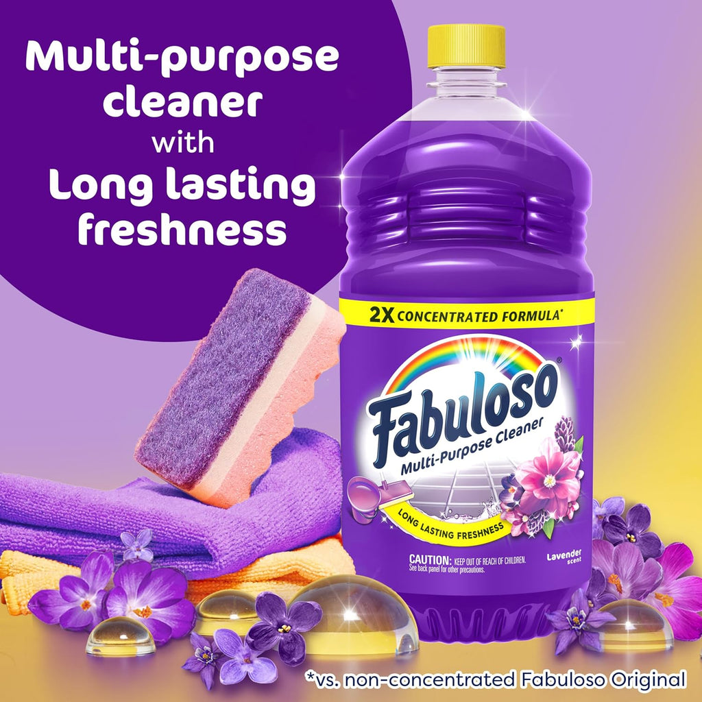 Multi-Purpose Cleaner & Floor Cleaner, 2X Concentrated, Lavender Scent, 56 Fluid Ounces
