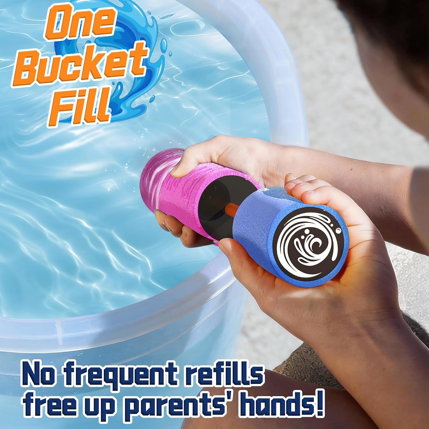 Water Guns for Kids Adults Toddler, High-Capacity Foam Squirt Gun Toy, Summer Fun Water Toys for Pool Outdoor Beach Games, Water Blaster for Ages 4-8 8-12 Boys Backyard Party Play (6.3" 6PCS)